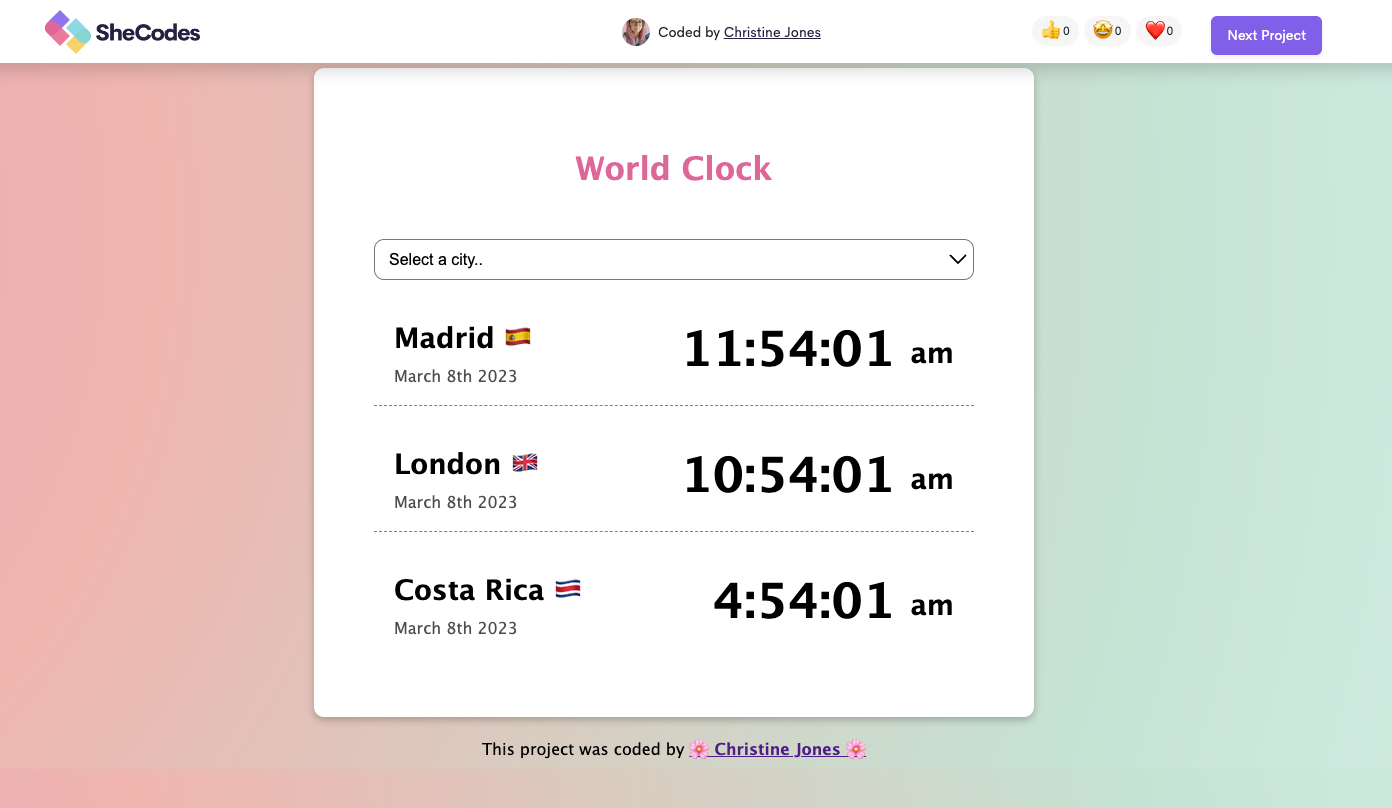 timezones project preview